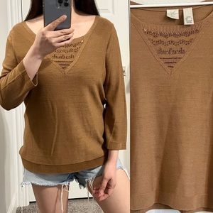 EUC Emma James Silk blend knit top